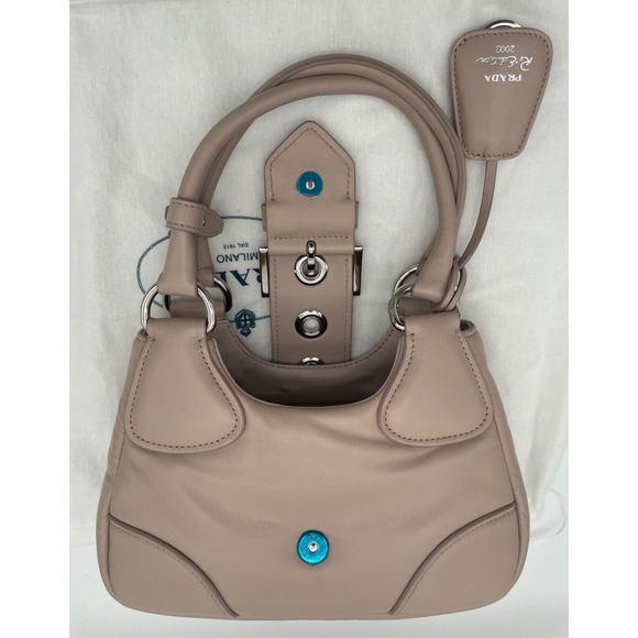 $2950 NEW PRADA MOON NAPPA LEATHER RE-EDITION 2002 MINI SHOULDER BAG PURSE - Picture 11 of 16